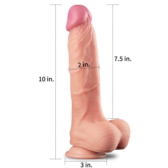 Lovetoy Prirodni Penis - dvostruko realan dildо - 25cm (prirodan)