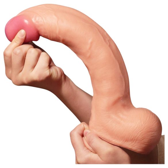 Lovetoy Nature Cock - dvostruki realistični dildo - 30cm (prirodan)