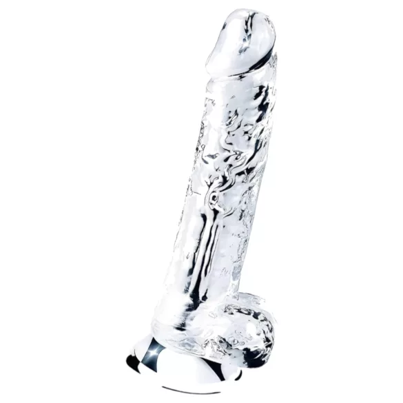 Lovetoy Flawless Clear - dildo sa vakumskim postoljem - 19 cm (proziran)