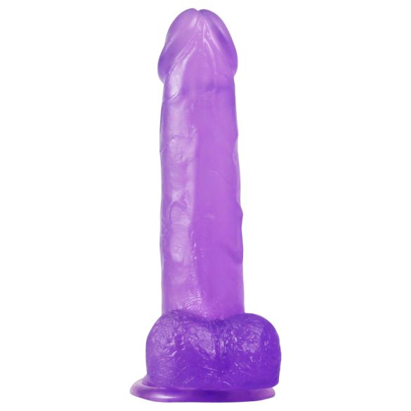 Lovetoy Jelly Stud - ljubičasti dildo sa vakumom 20cm