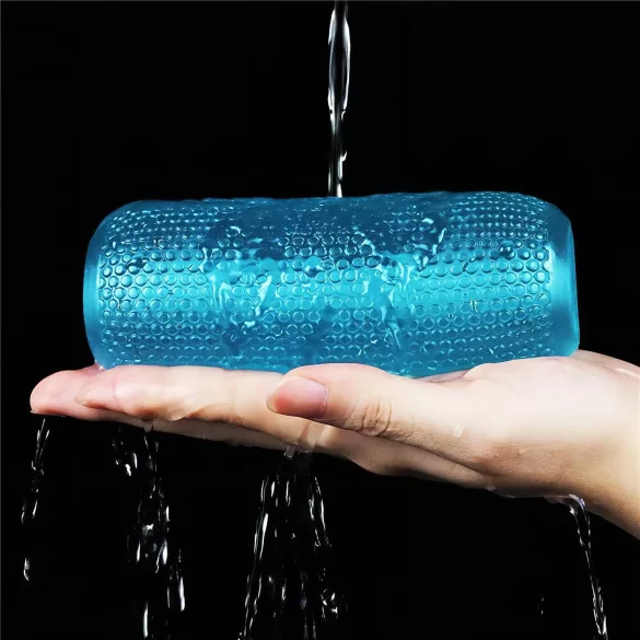 Lovetoy Trening Majstor - Dvostrani rebrasti masturbator (plavi)