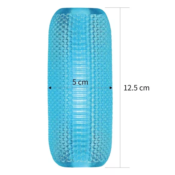 Lovetoy Trening Majstor - Dvostrani rebrasti masturbator (plavi)