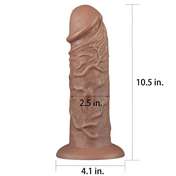 Lovetoy Chubby - realistično dildo sa vakumom - 25cm (natur)