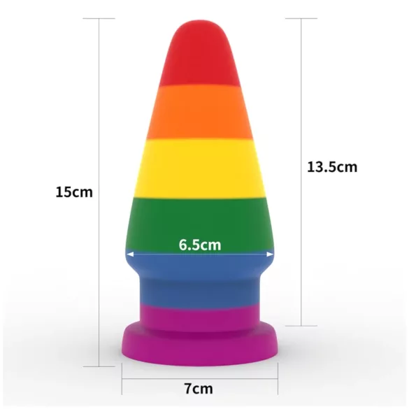 Prider plug - analni širič - 15cm (duginih boja)
