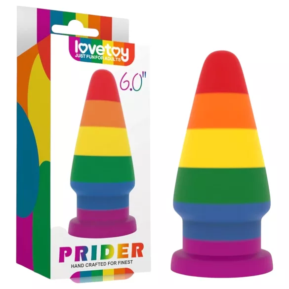 Prider plug - analni širič - 15cm (duginih boja)