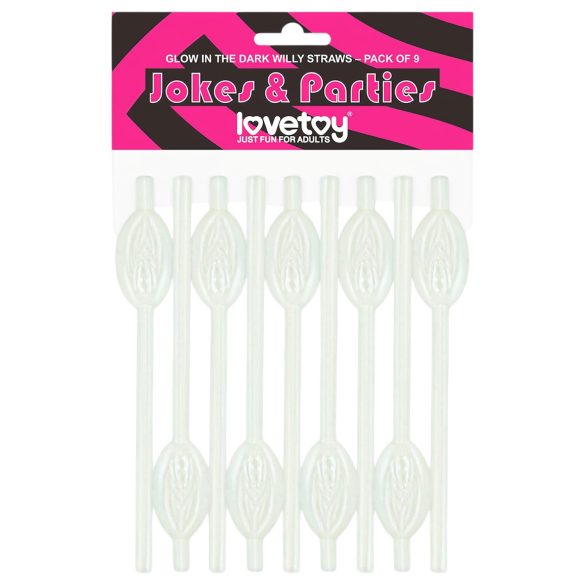 Lovetoy - svetleća slamka sa vaginom (bela)
