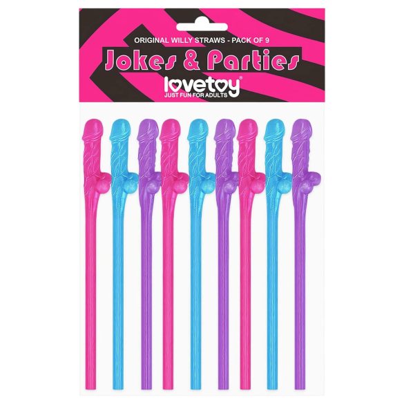 Lovetoy - realistična slamka za penis (roze-plava-ljubičasta)