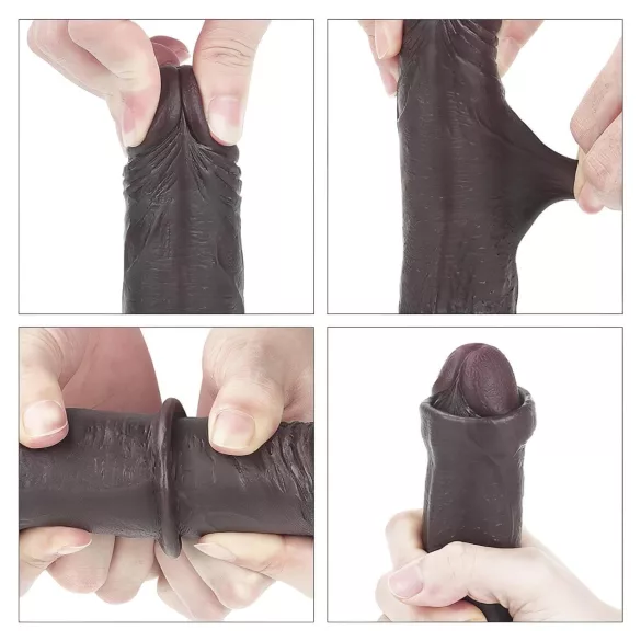 Lovetoy Sliding-Skin - slojevi dildo - 18cm (braon)
