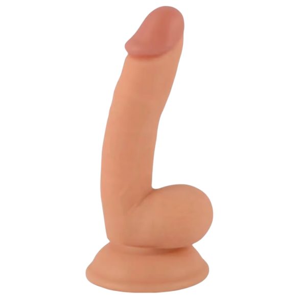 Gospodin Drzak - prirodni dildo sa testisima i vakumom - 18cm