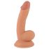 Gospodin Drzak - prirodni dildo sa testisima i vakumom - 18cm