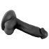 Gospodin Grub - realistični dildo sa vakuumom 17cm (crni)