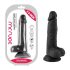 Gospodin Rude - realistični dildo sa testisima i vakumskom bazom - 19cm (crni)
