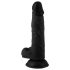 Gospodin Rude - realistični dildo sa testisima i vakumskom bazom - 19cm (crni)