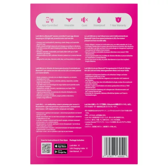 LOVENSE Lush Mini - pametno vibrirajuće jaje (pink)