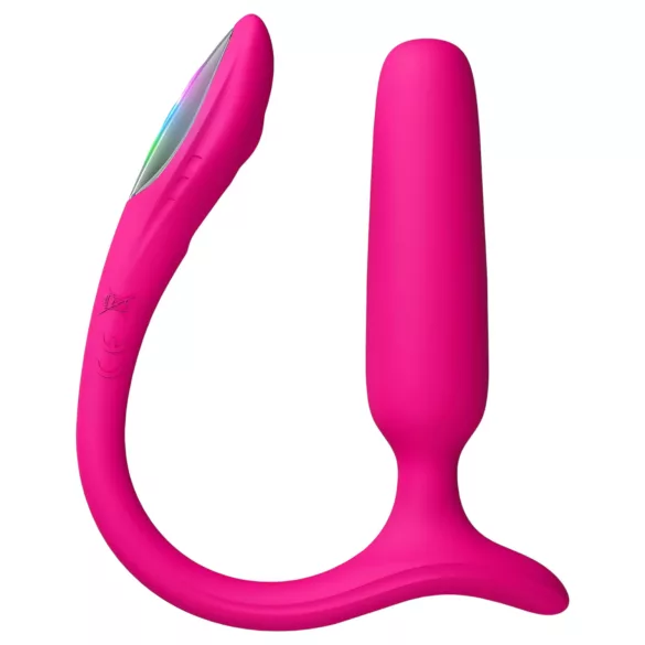 Lovense Lush Anal - aplikacijom upravljani analni vibrator sa LED osvetljenjem - roze