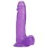 Tracy's Dog Jelly 8 - ljubičasti dildo sa testisima i vakum postoljem