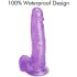 Tracy's Dog Jelly 8 - ljubičasti dildo sa testisima i vakum postoljem