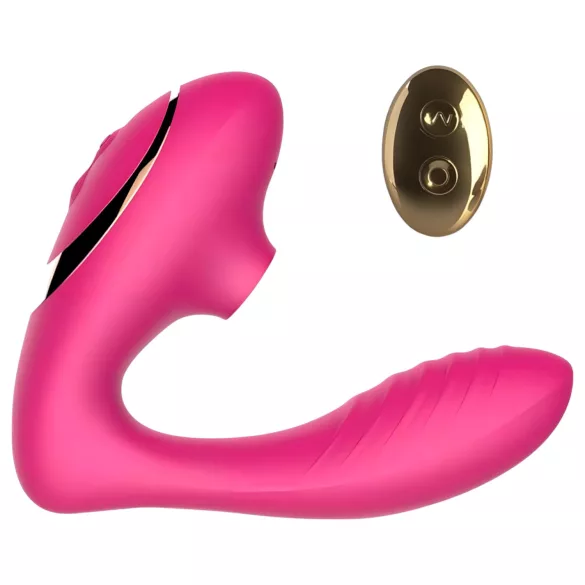 Tracy's Dog 2 - 2u1 vibrator sa vazdušnim talasom (roze)