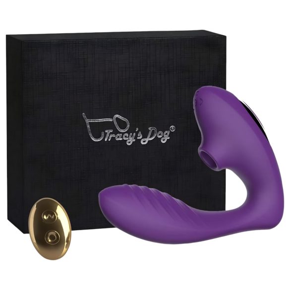 Tracy's Dog 2 - vazdušni talas 2u1 vibrator (ljubičasti)