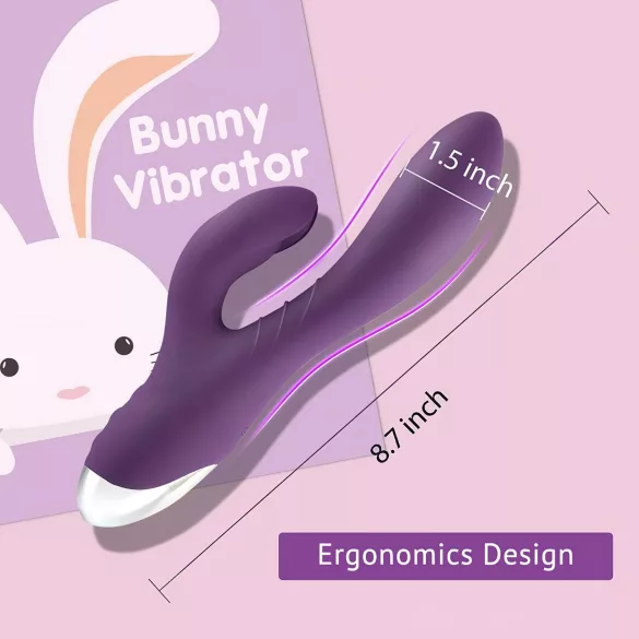 Tracy's Dog Zeka - vodootporni vibrator s klitoralnim dodatkom (ljubičasti)