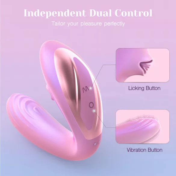 Tracy's Dog OG Lick - G-tačka vibrator i klitoralni stimulator (roze)