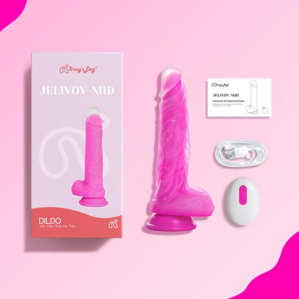 Tracy's Dog Jelivoy-Mid - realistični vibrator - 20cm (pink)