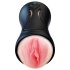 Leopard - vibrator za usta i veštačku vaginu (prirodna boja)