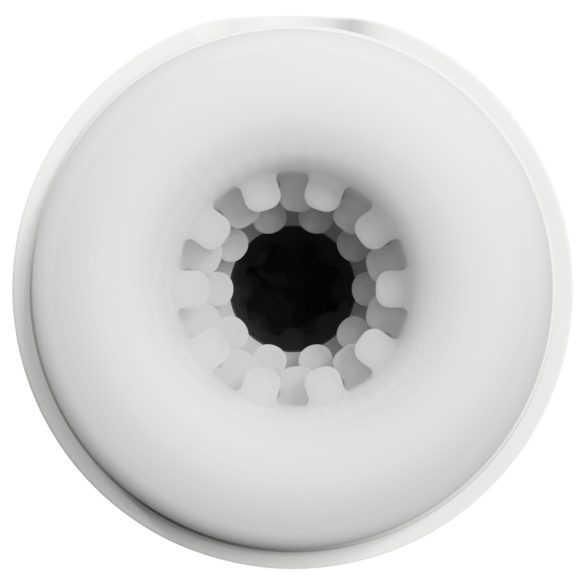 Leopard - usisni, vibrirajući masturbator (beli)