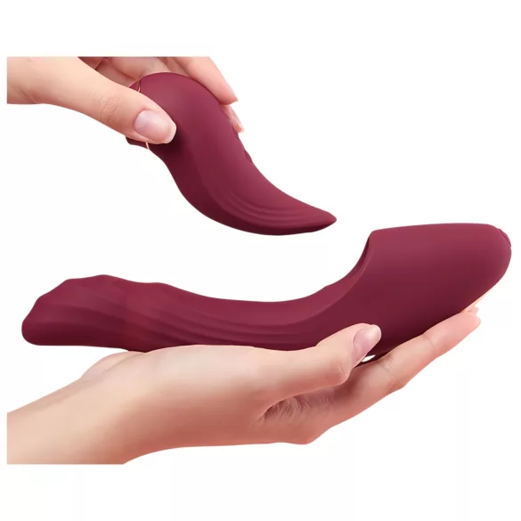 Vibeconnect - 2u1 G-tačka i klitoralni vibrator (crveni)