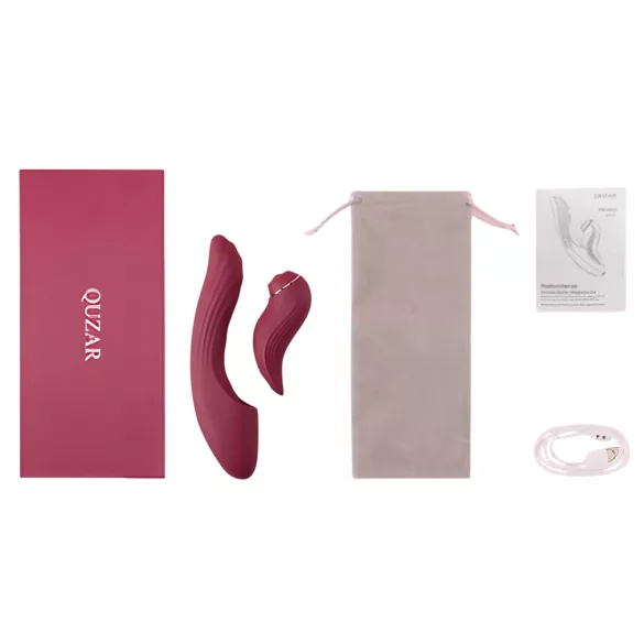 Vibeconnect - 2u1 G-tačka i klitoralni vibrator (crveni)
