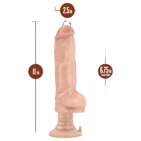 Blush Bad Boy – vibrator sa pirsingom, 17cm (prirodna boja)