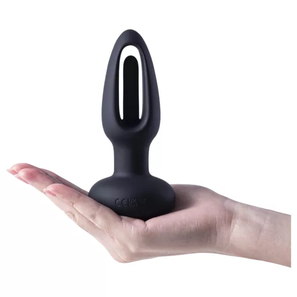 Honey Play Box Snuggy - analni vibrator sa jezikom (crni)