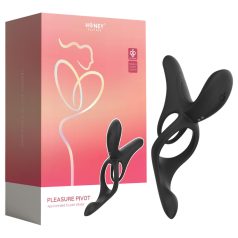   Honey Play Box Pleasure Pivot - pametna vibraciona prsten za penis i testise (crna)