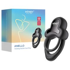   Honey Play Box Anello - pametna vibraciona prsten za penis i testise (crna)