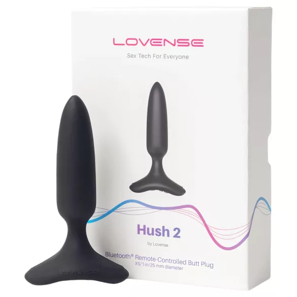 LOVENSE Hush 2 XS - punjivi mali analni vibrator (25mm) - crni