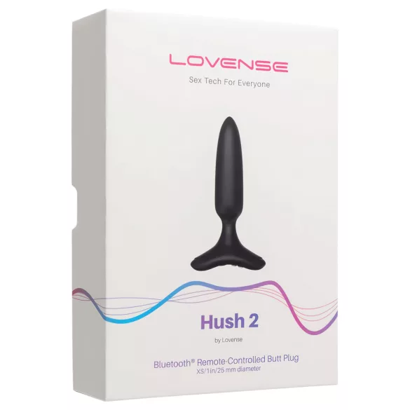 LOVENSE Hush 2 XS - punjivi mali analni vibrator (25mm) - crni