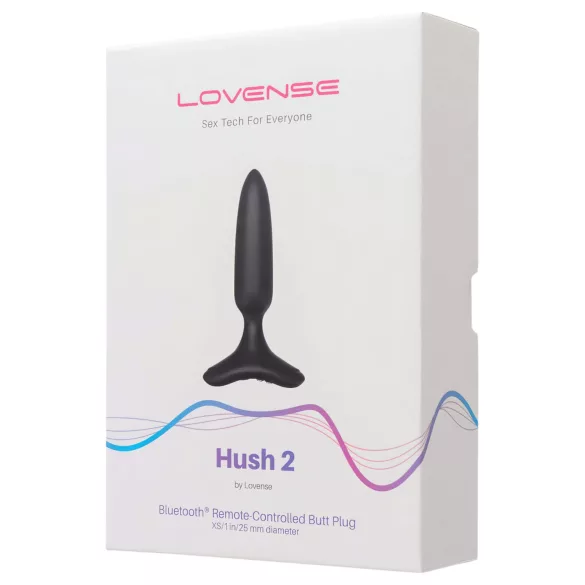 LOVENSE Hush 2 XS - punjivi mali analni vibrator (25mm) - crni