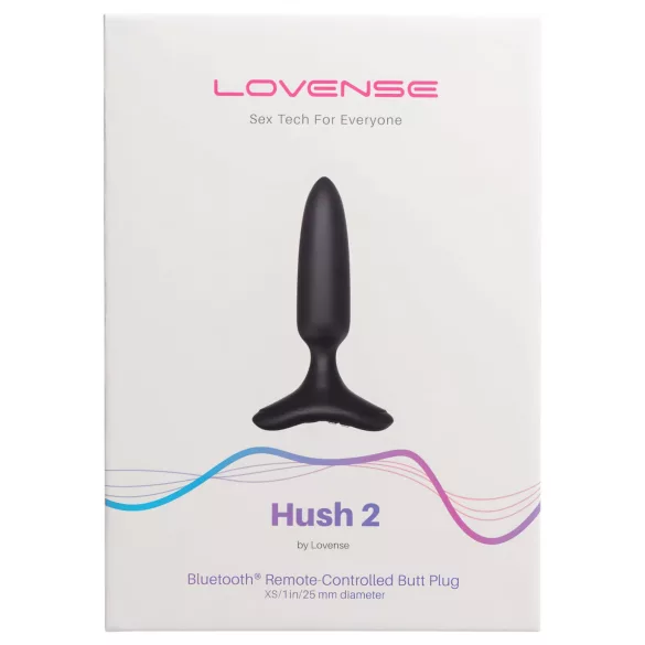 LOVENSE Hush 2 XS - punjivi mali analni vibrator (25mm) - crni