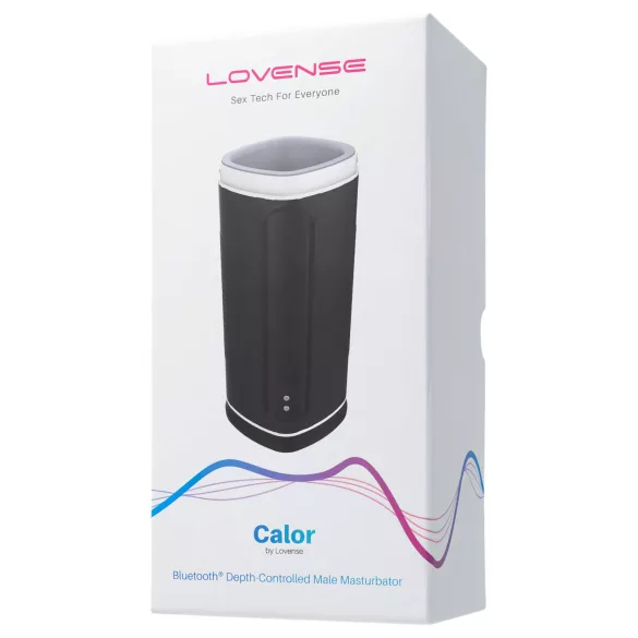 Lovense Calor - aplikacijom upravljani grejni masturbator za muškarce (crni)