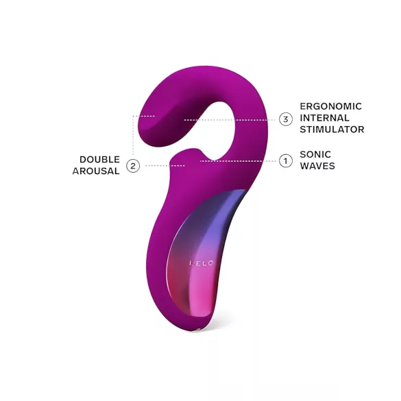 LELO Enigma - punjivi, vodootporni, 2u1 G-tačka vibrator (ljubičasti)