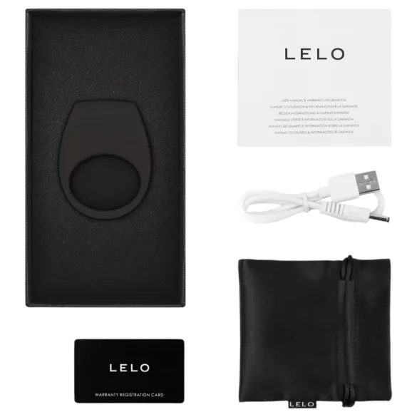 LELO Tor 3 - Vibracioni prsten za penis sa upravljanjem preko aplikacije, za muškarce (crni)