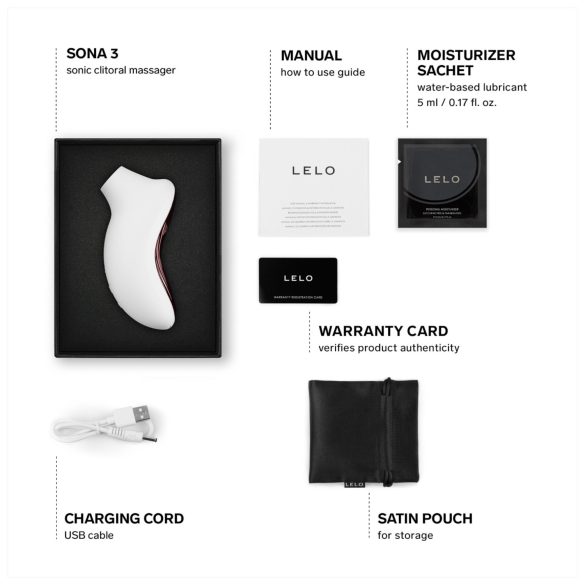 LELO Sona 3 - talasni stimulator klitorisa (bela)