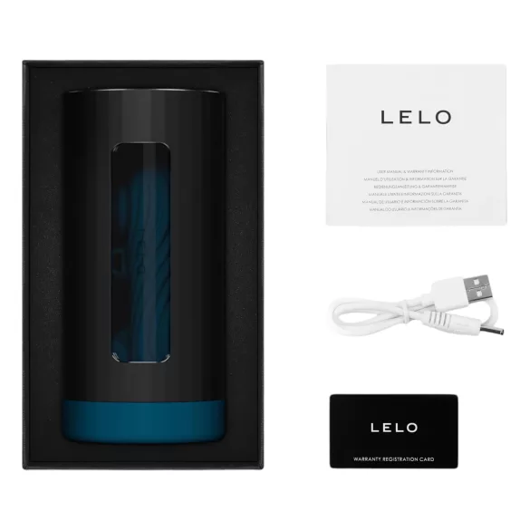 LELO F1s V3 XL - интерактивни мастурбатор (црно-плави)