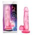 bjours Sweet N Hard 4 - dildó s vakumom, testisi (pink)