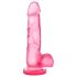 bjours Sweet N Hard 4 - dildó s vakumom, testisi (pink)