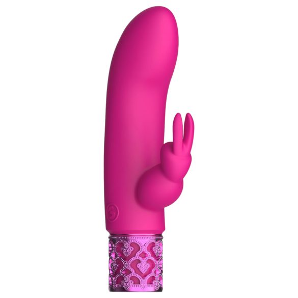 Royal Gems - elegantan pink vibrator sa klitoralnom dodatkom