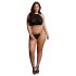Le Désir Plus Size - komplet za žurku sa kamenčićima - crno (XL-3XL)
