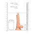 RealRock Dong 7 - реалистични дилдо са тестисима (17cm) - природна боја
