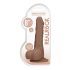 RealRock Dong 20 cm - realistični dildo sa testisima (tamniji prirodni ton)
