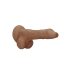 RealRock Dong 20 cm - realistični dildo sa testisima (tamniji prirodni ton)